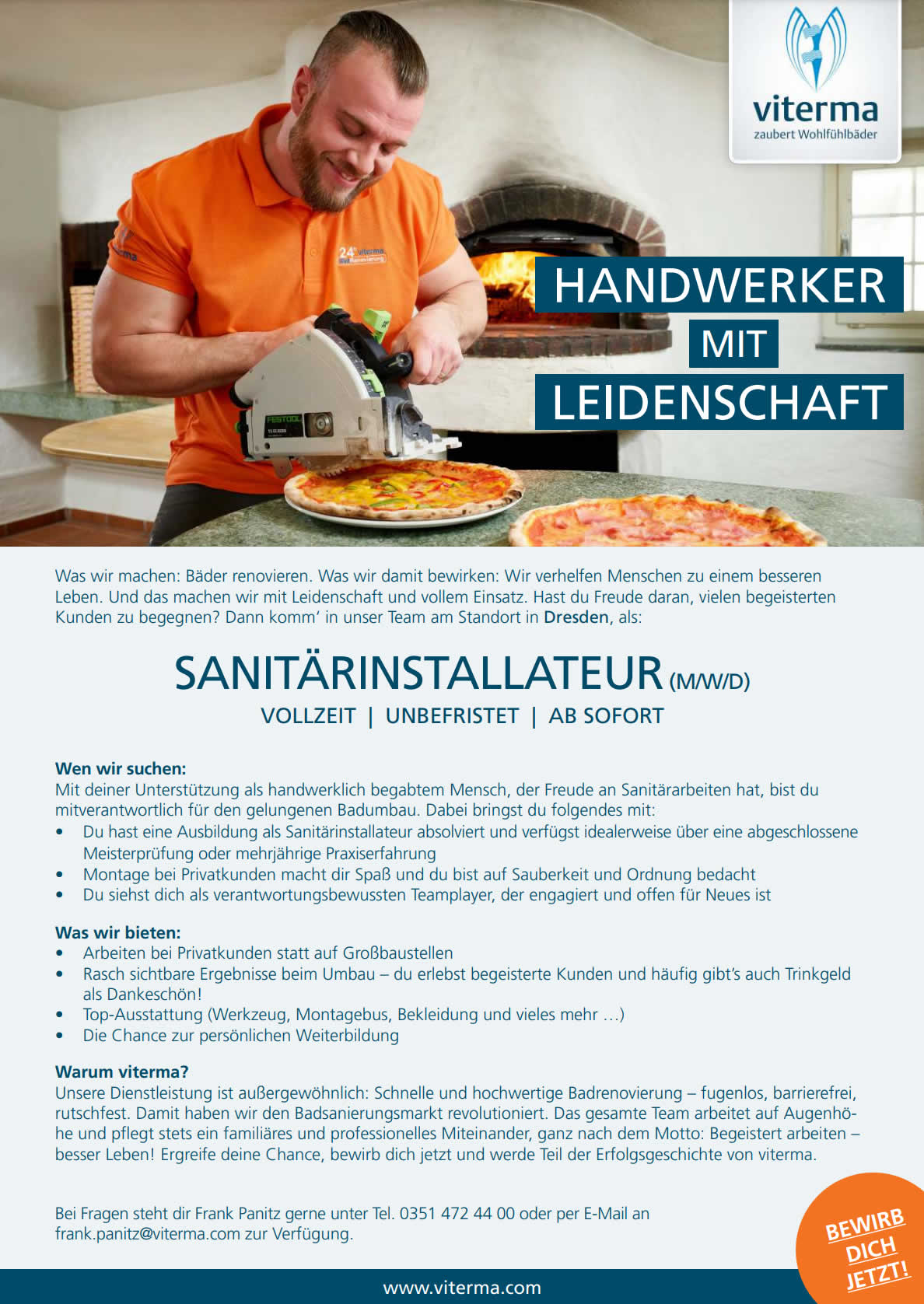 Jobs, Karriere, Sanitärinstallation, Installateur, Dresden